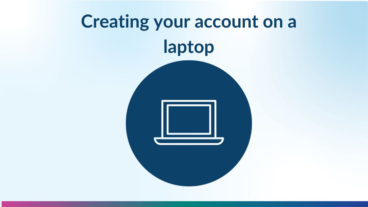 Creating Your Account on a laptop Lumeca 2 1